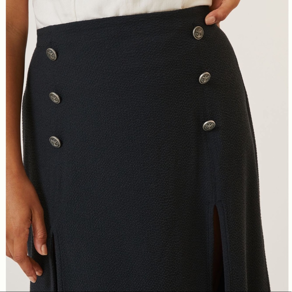 Nwt Anthropologie Dual Split Button Midi Skirt. S… - image 3